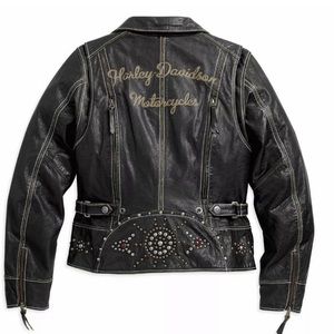 Harley Davidson Panorama studded leather jacket